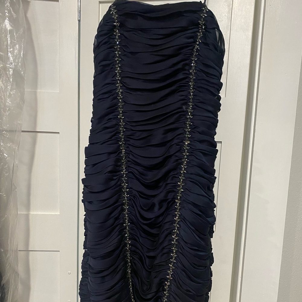 JS Collection navy embellished dress